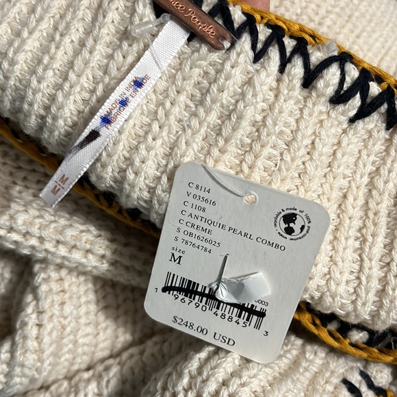 Free People Dahlia Crochet Pullover Size Medium NWT - Picture 7 of 17